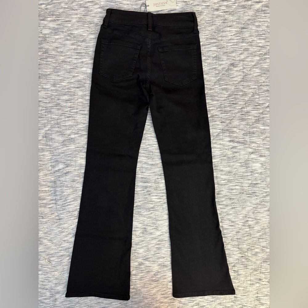 Just USA Black Mid Rise Bootcut Jean Petite Sz 27P/4P NWT | Black Bootcut Jeans- - Picture 5 of 10